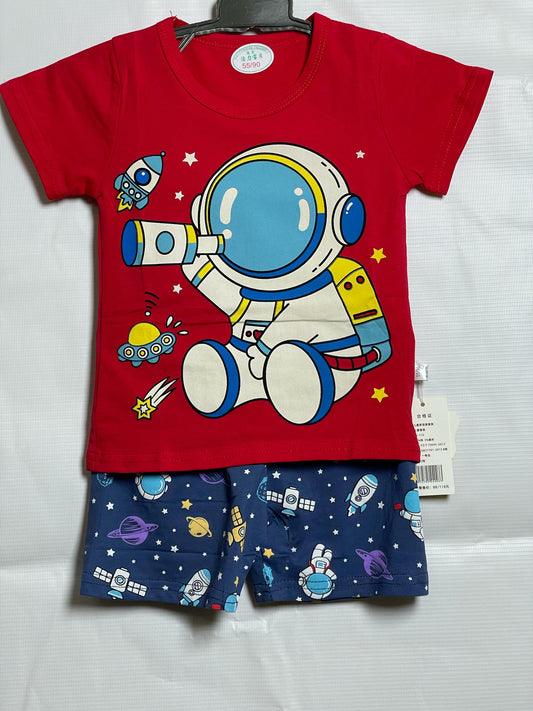 Imported - T-Shirt & Nicker - Red Astronaut